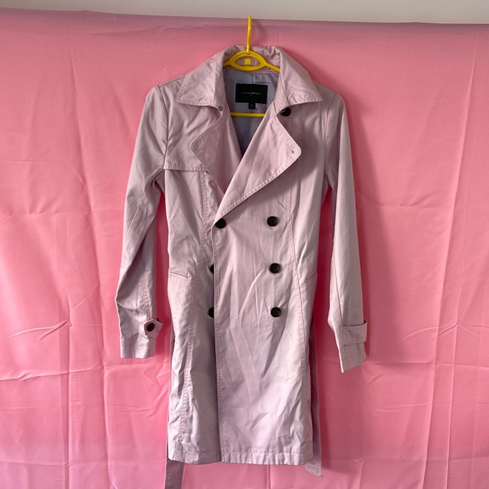 Banana republic pink trench coat